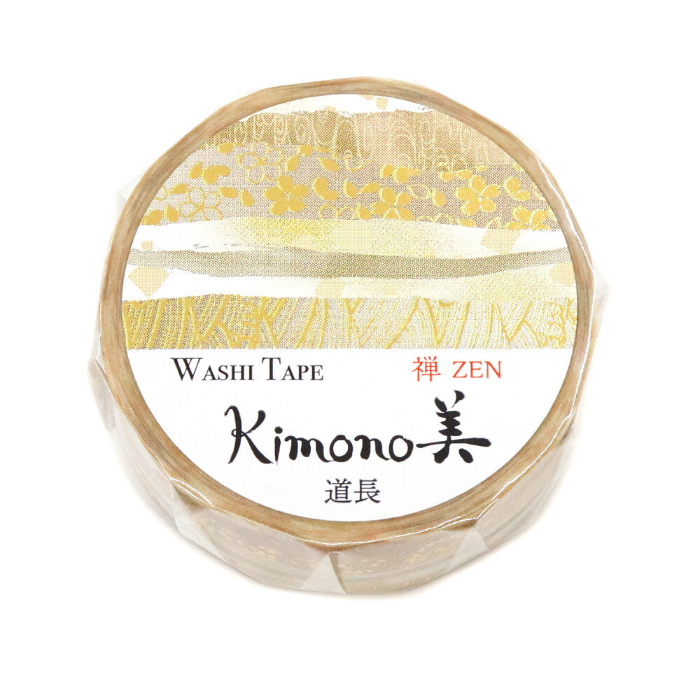 Kimono Zen Series Gold Foil Washi Tape - Michinaga
