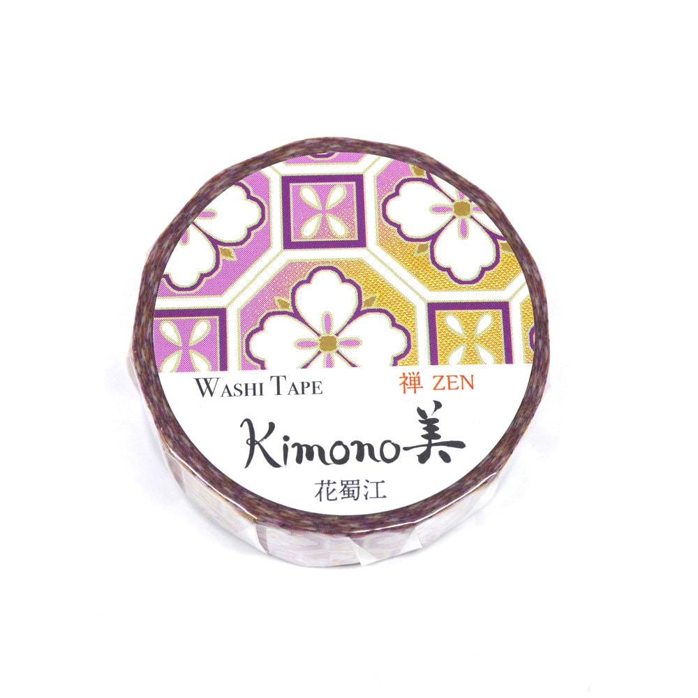Kimono Zen Series Gold Foil Washi Tape GR-3035 Flower Syokko