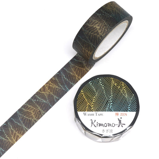 Kimono Zen Series Gold Foil Washi Tape GR-3037 Ripples