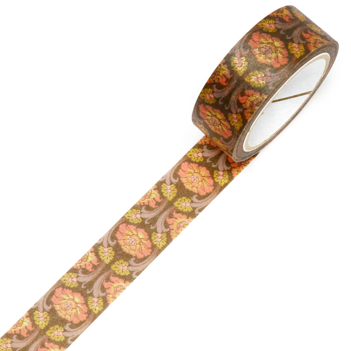 Kimono Zen Series Gold Foil Washi Tape - Peony Arabesque