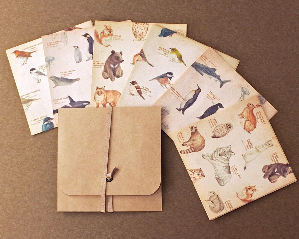 Retronome Series Memo Paper Set - Art Book of Animal