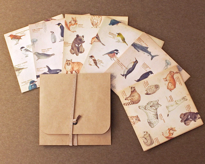 Retronome Series Memo Paper Set - Art Book of Animal