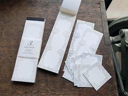 OEDA LETTERPRESS - 3 Pattern Letterpress Label Book - Classic - Bronze & Black