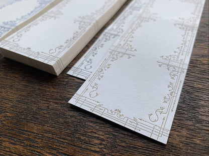 OEDA LETTERPRESS - 3 Pattern Letterpress Label Book - Classic - Bronze & Black