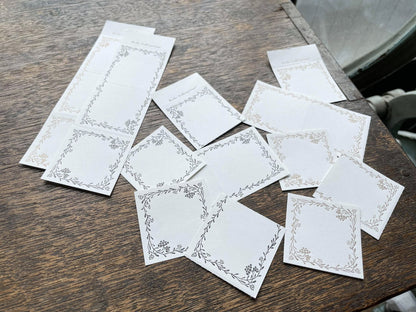 OEDA LETTERPRESS - 3 Pattern Letterpress Label Book - Noble - Bronze & Black / Silver & Black