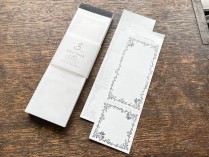 OEDA LETTERPRESS - 3 Pattern Letterpress Label Book - Noble - Silver & Black