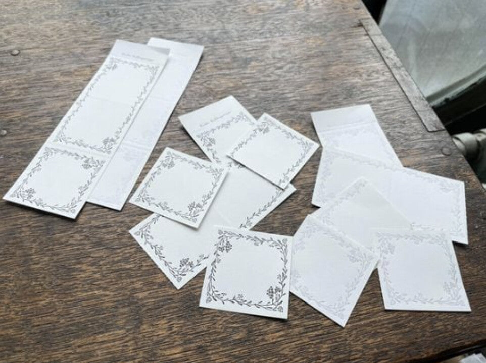 OEDA LETTERPRESS - 3 Pattern Letterpress Label Book - Noble - Silver & Black