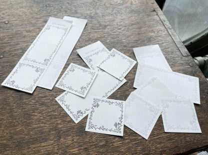 OEDA LETTERPRESS - 3 Pattern Letterpress Label Book - Noble - Silver & Black