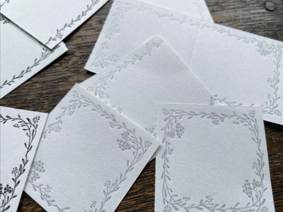 OEDA LETTERPRESS - 3 Pattern Letterpress Label Book - Noble - Silver & Black