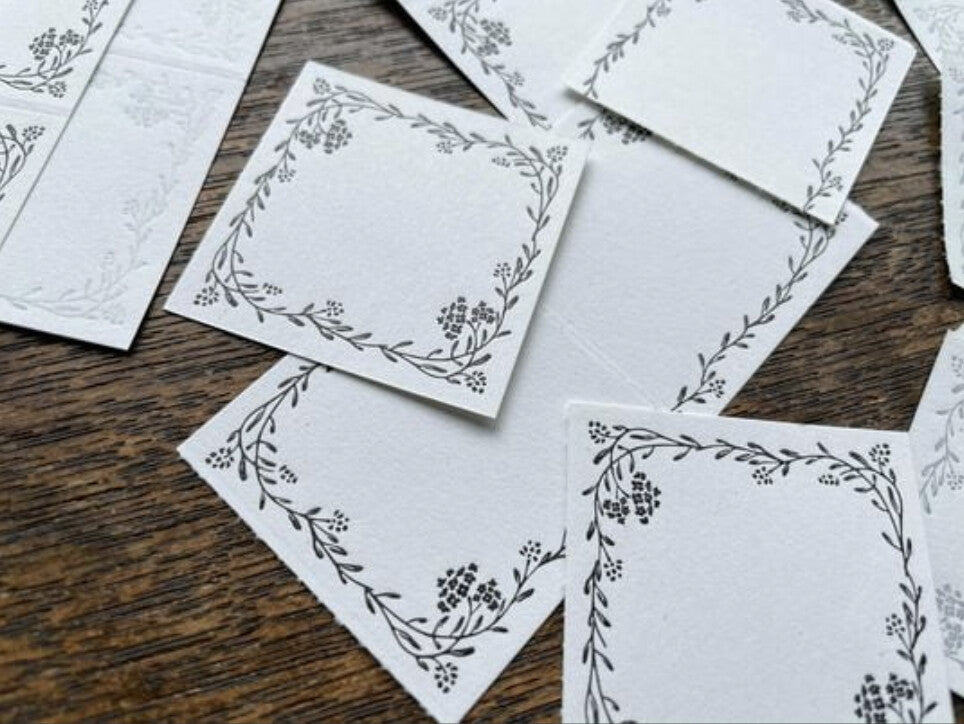 OEDA LETTERPRESS - 3 Pattern Letterpress Label Book - Noble - Silver & Black