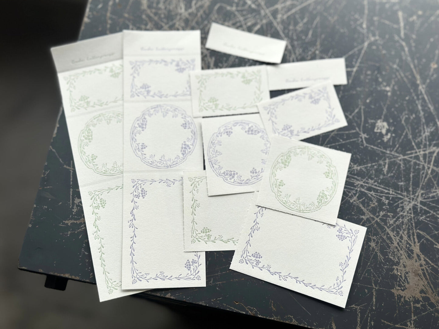 3 Pattern Letterpress Label Book - Noble (New)