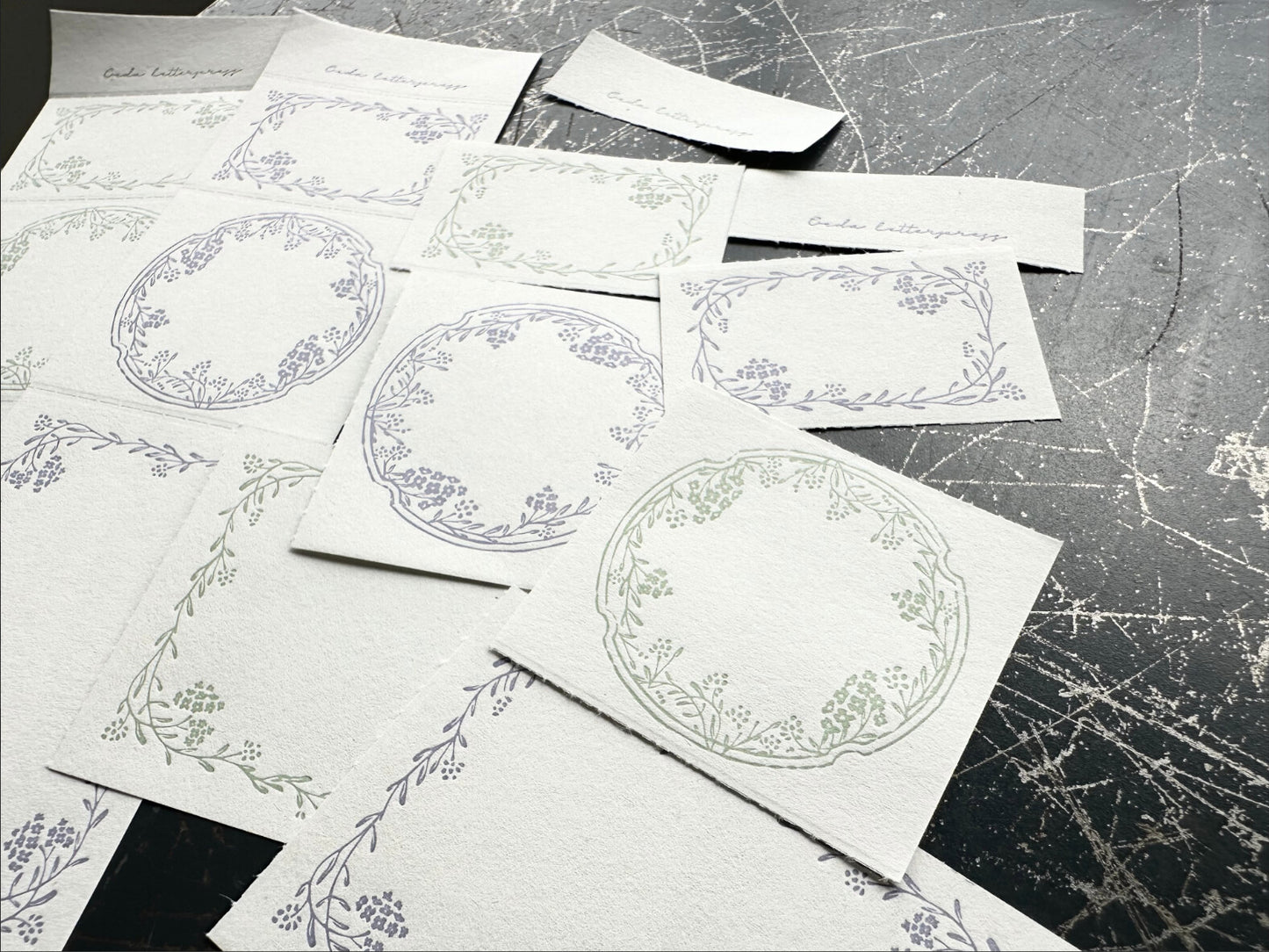 3 Pattern Letterpress Label Book - Noble (New)