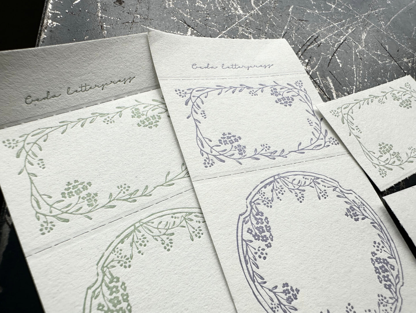 3 Pattern Letterpress Label Book - Noble (New)
