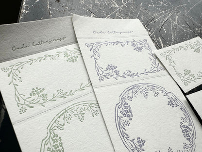 3 Pattern Letterpress Label Book - Noble (New)