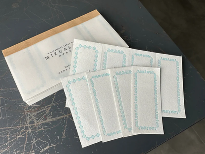 OEDA LETTERPRESS - 4 Ornament Label Book - Limited Edition Color 
- Mizuasagi 