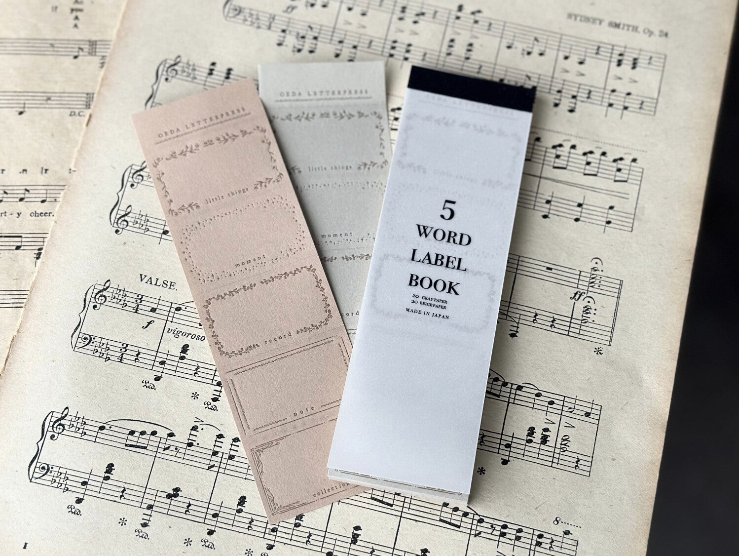 OEDA LETTERPRESS - 5 Word Label Book