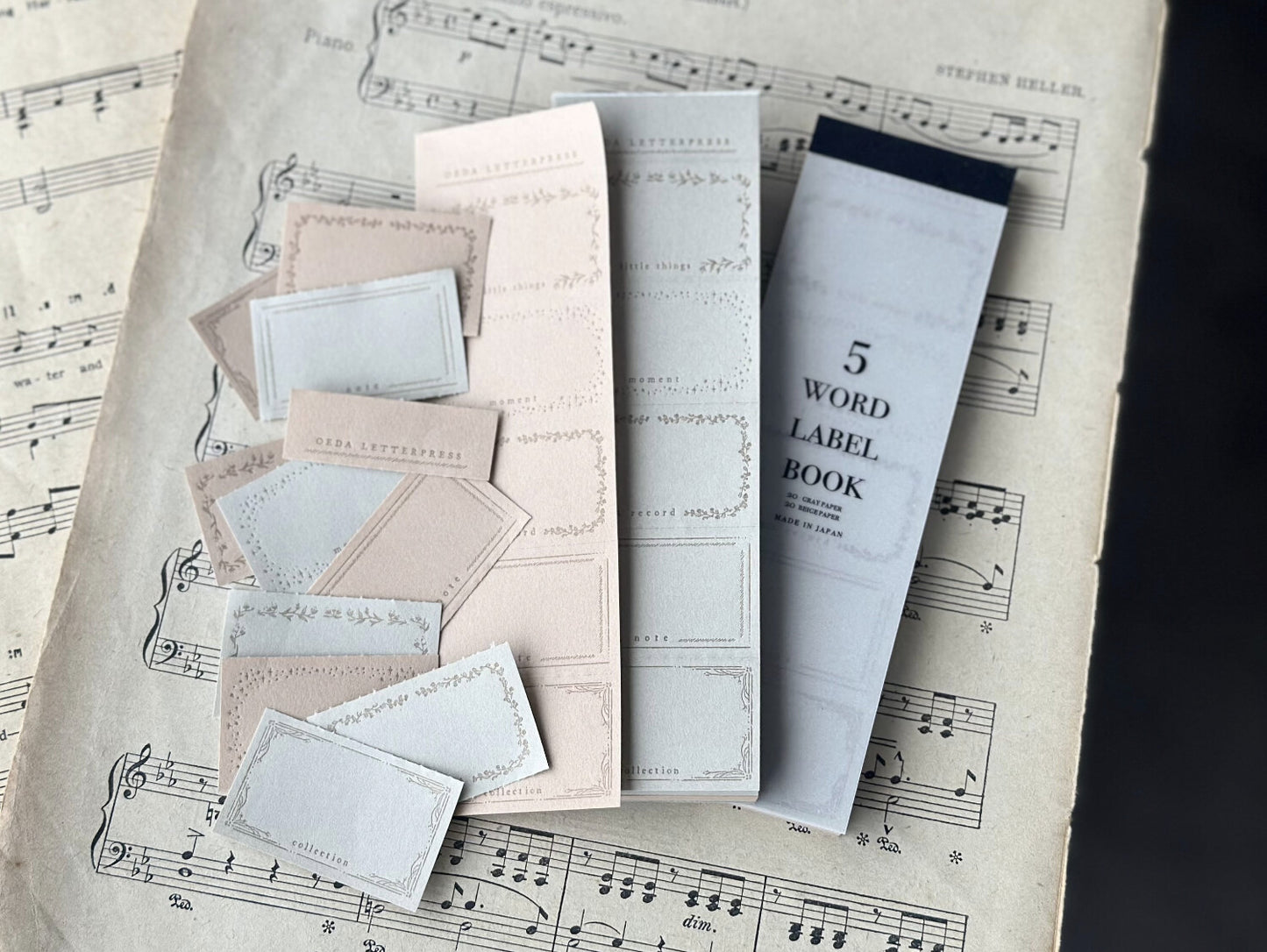 OEDA LETTERPRESS - 5 Word Label Book