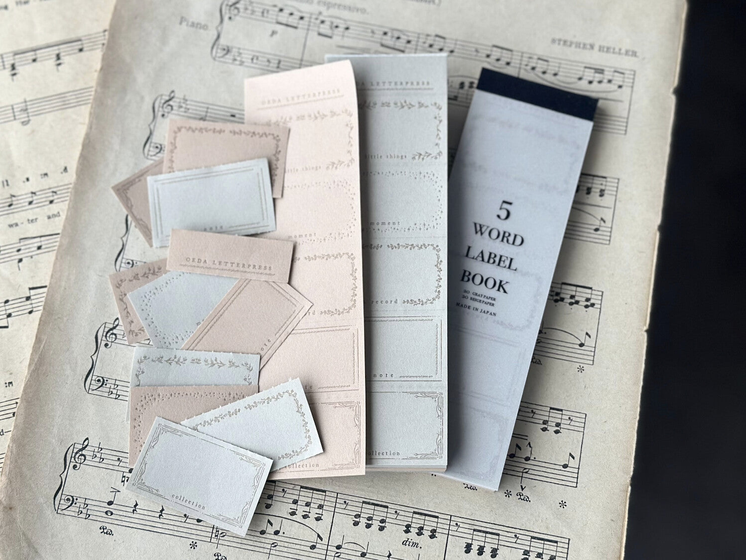 OEDA LETTERPRESS - 5 Word Label Book