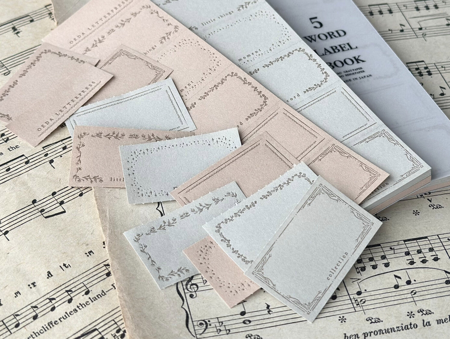 OEDA LETTERPRESS - 5 Word Label Book