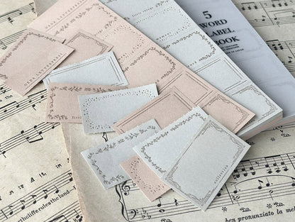 OEDA LETTERPRESS - 5 Word Label Book