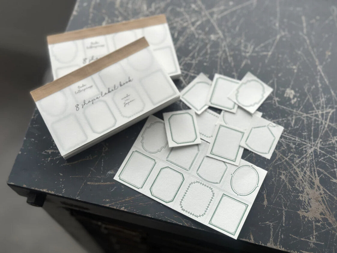 8 Shape Letterpress Label Book