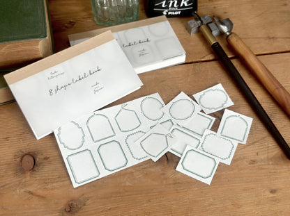8 Shape Letterpress Label Book