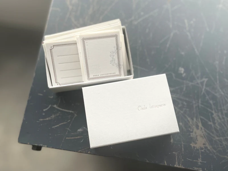 OEDA LETTERPRESS - Assorted Card Box / Mellow Silver