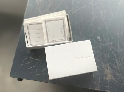 OEDA LETTERPRESS - Assorted Card Box / Mellow Silver