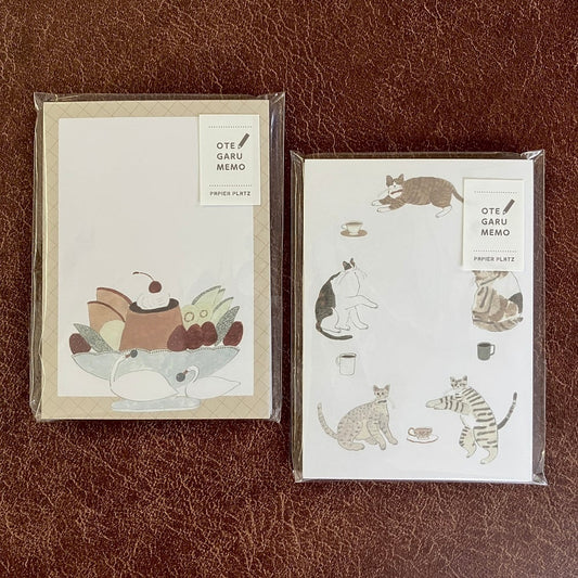 Swan and Dessert / Lots of Cats Animal Memo Pad / Notepad
