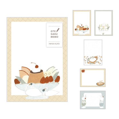 Swan and Dessert Animal Memo Pad / Notepad