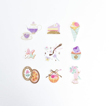 Gold Foil Flake Sticker Series designed by  A・La・Cal-do - Fleur et Sweets - Le Jardin / Jewelry