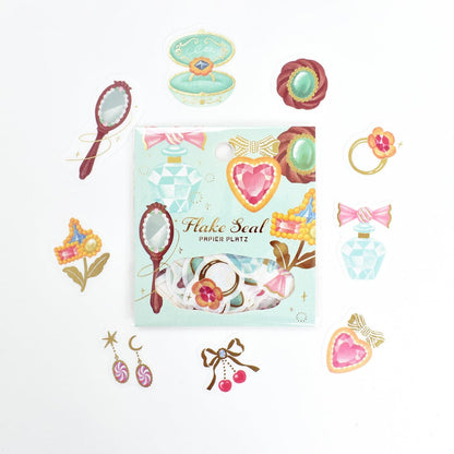 Gold Foil Flake Sticker Series designed by  A・La・Cal-do - Fleur et Sweets - Le Jardin / Jewelry