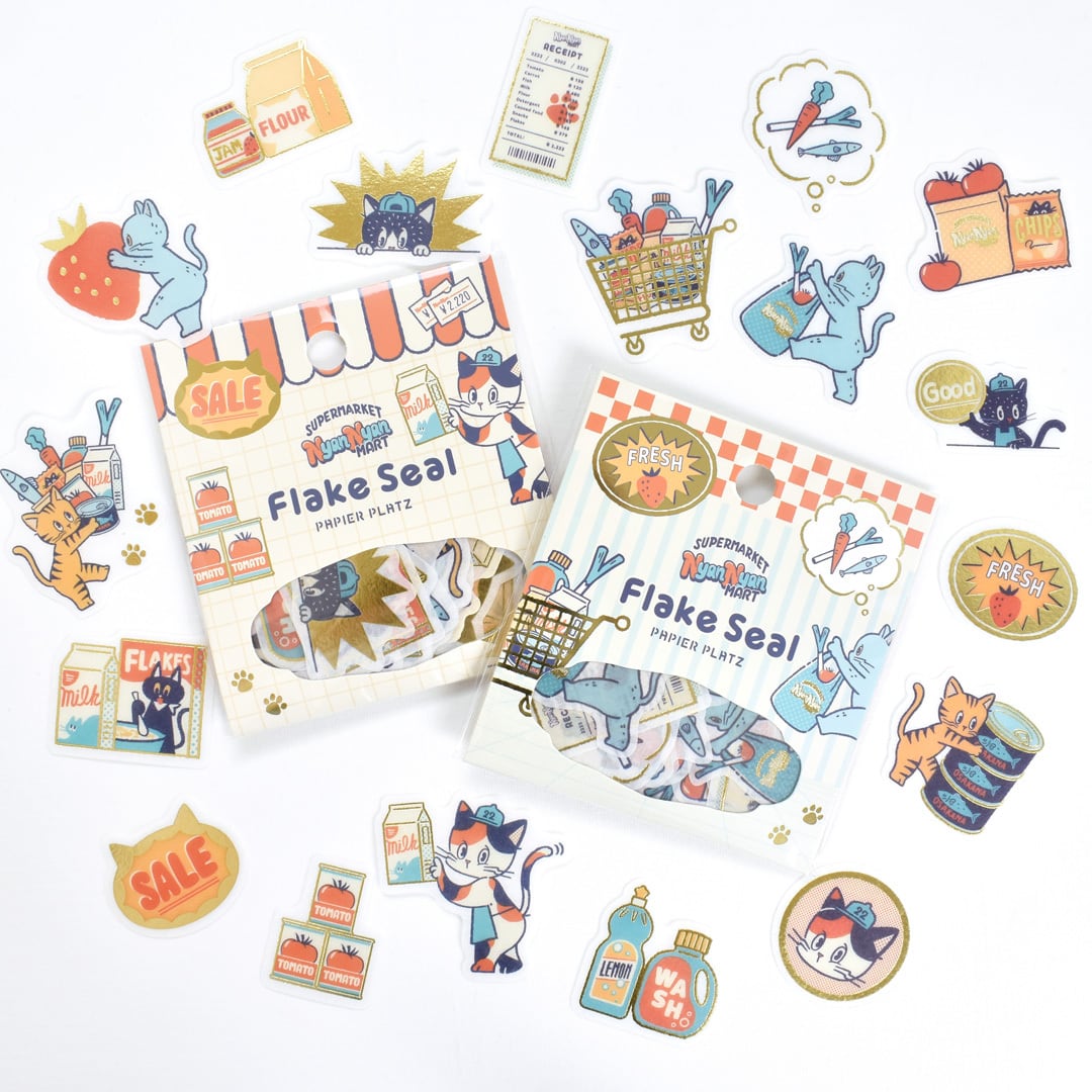Gold Foil Flake Sticker Series designed by Obi-Wan - NyanNyan Mart —Sale Day— / —Weekday—