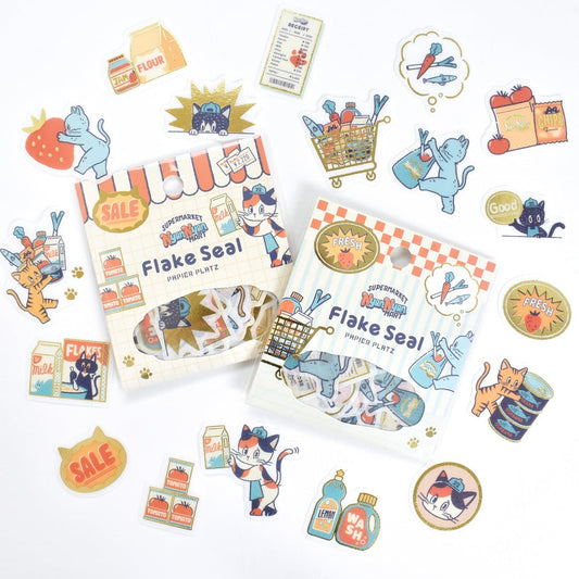 Gold Foil Flake Sticker Series designed by Obi-Wan - NyanNyan Mart —Sale Day— / —Weekday—