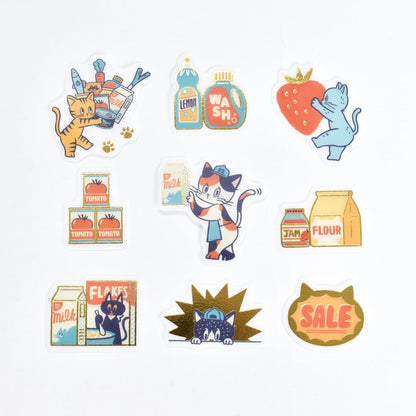 Gold Foil Flake Sticker Series designed by Obi-Wan - NyanNyan Mart —Sale Day— / —Weekday—