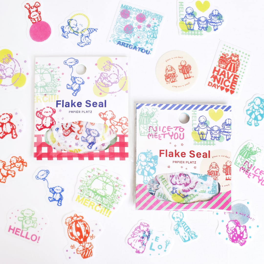 Flake Sticker Series designed by PEPIN - HELLO, BEAR! / HAVE A NICE DAY!