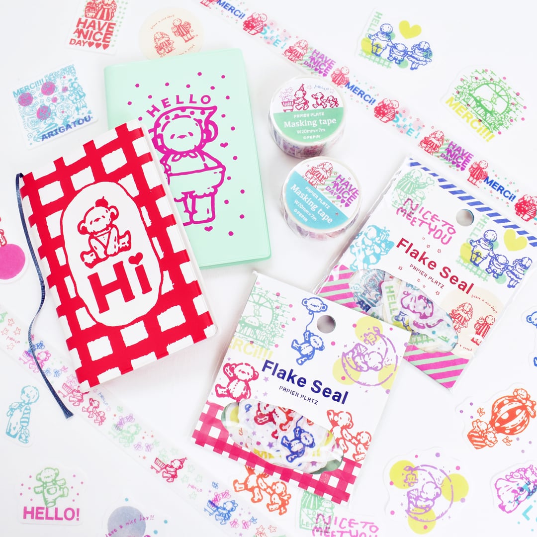 Flake Sticker Series designed by PEPIN - HELLO, BEAR! / HAVE A NICE DAY!