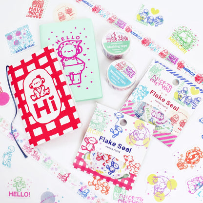 Flake Sticker Series designed by PEPIN - HELLO, BEAR! / HAVE A NICE DAY!