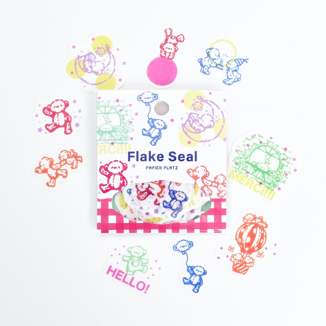 Flake Sticker Series designed by PEPIN - HELLO, BEAR! / HAVE A NICE DAY!