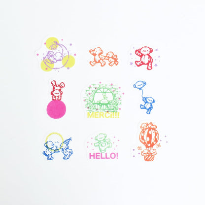 Flake Sticker Series designed by PEPIN - HELLO, BEAR! / HAVE A NICE DAY!