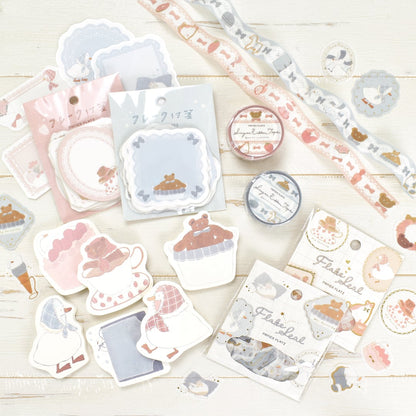 Gold Foil Flake Sticker Series designed by Tobimatsu Shoichiro - Blue Favorite / Pink Favorite