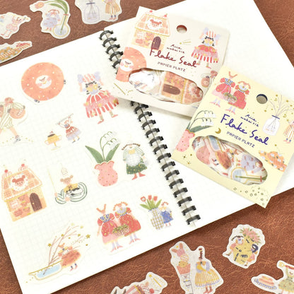 Gold Foil Flake Sticker Series designed by Wakairie