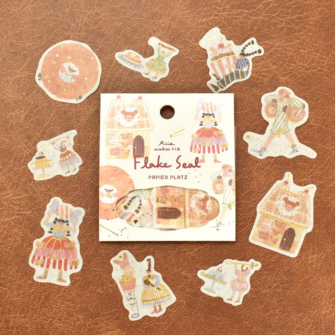 Gold Foil Flake Sticker Series designed by Wakairie