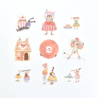 Gold Foil Flake Sticker Series designed by Wakairie