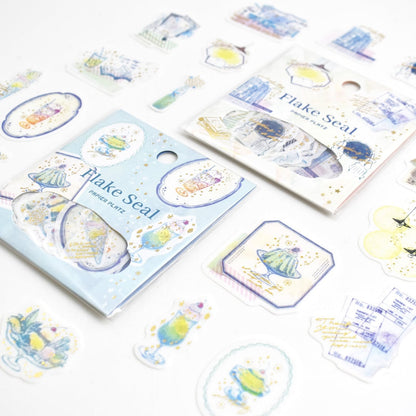 Gold Foil Flake Sticker Series designed by nonnlala - Sweet Time / My Desk