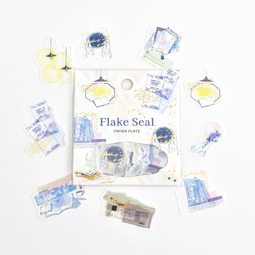 Gold Foil Flake Sticker Series designed by nonnlala - Sweet Time / My Desk
