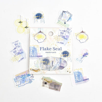 Gold Foil Flake Sticker Series designed by nonnlala - Sweet Time / My Desk