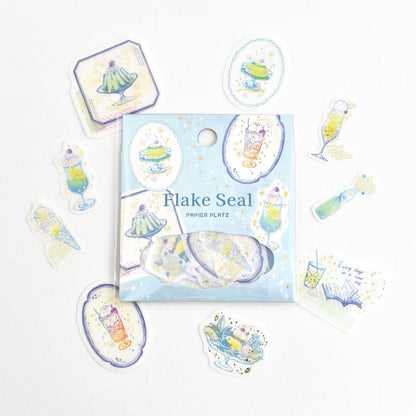 Gold Foil Flake Sticker Series designed by nonnlala - Sweet Time / My Desk