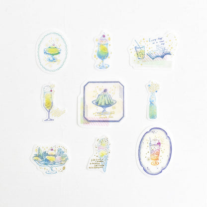 Gold Foil Flake Sticker Series designed by nonnlala - Sweet Time / My Desk
