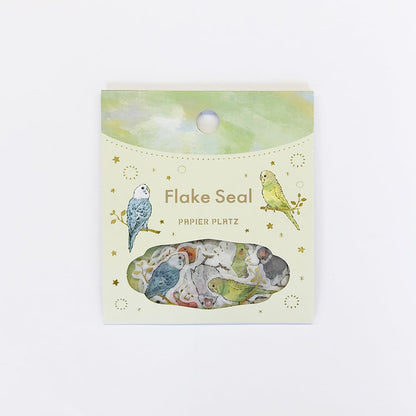 Gold Foil Flake Sticker Series designed by Milina - Love Bird / Goldfish